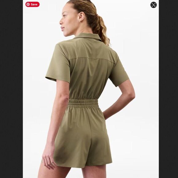 NWT Athleta Avenue Romper Size L Tall - Picture 5 of 13